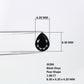 1.08 CT 8.30 x 6.20 MM Pear Shape Black Onyx Stone For Engagement Ring