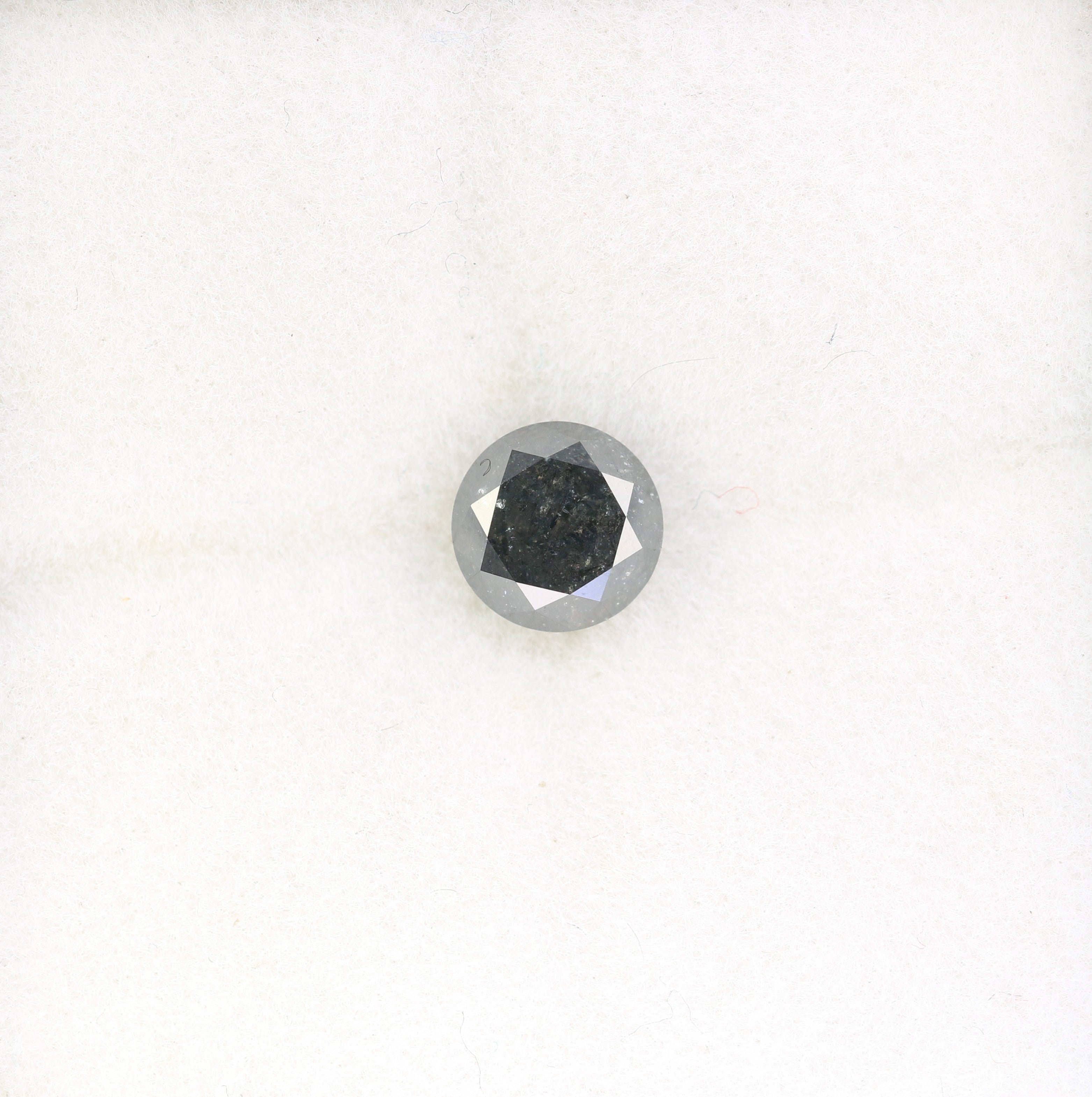 0.94 Carat Salt And Pepper Loose Round Brilliant Shape Diamond For Wedding Ring