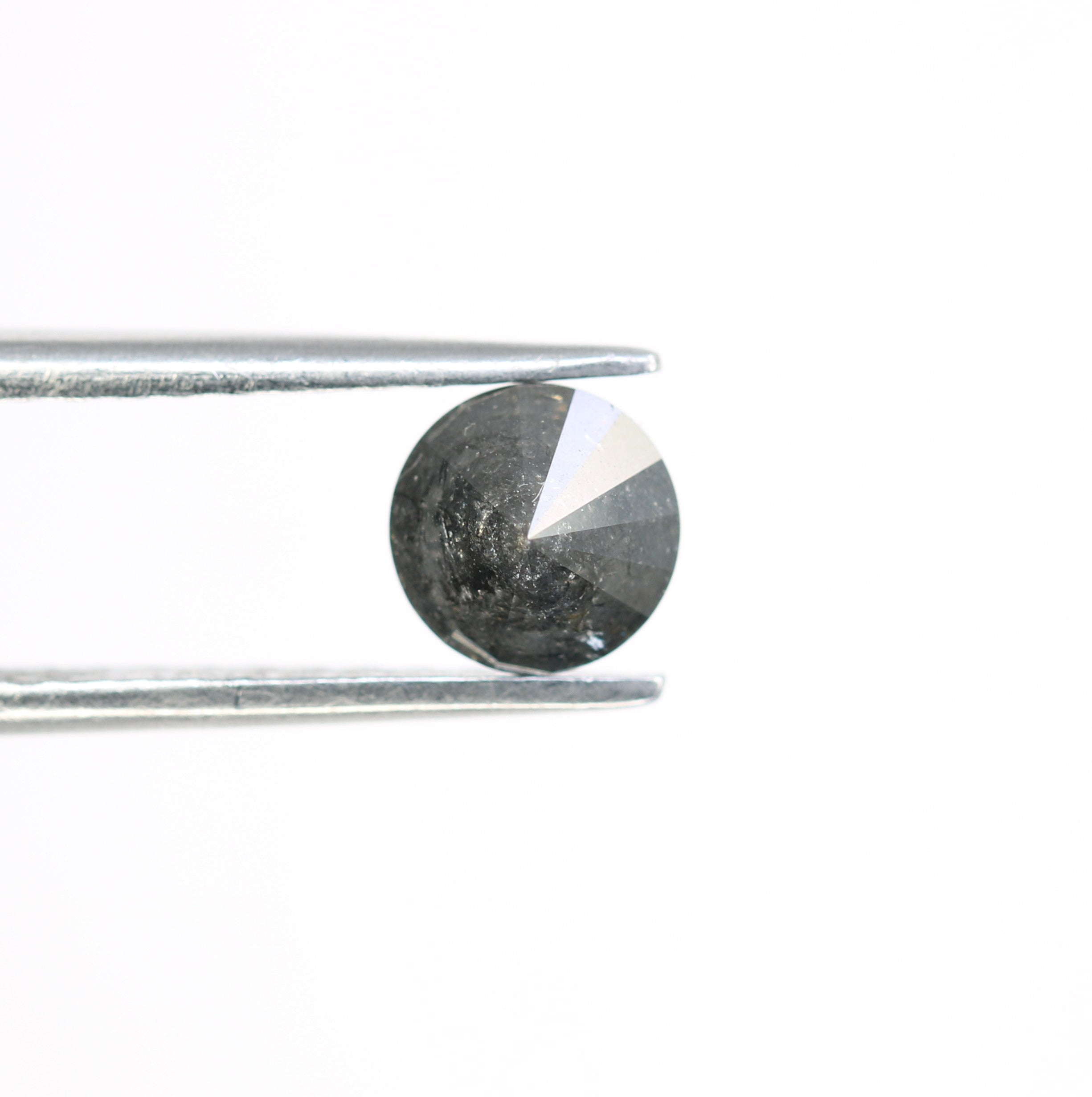 0.94 Carat Salt And Pepper Loose Round Brilliant Shape Diamond For Wedding Ring