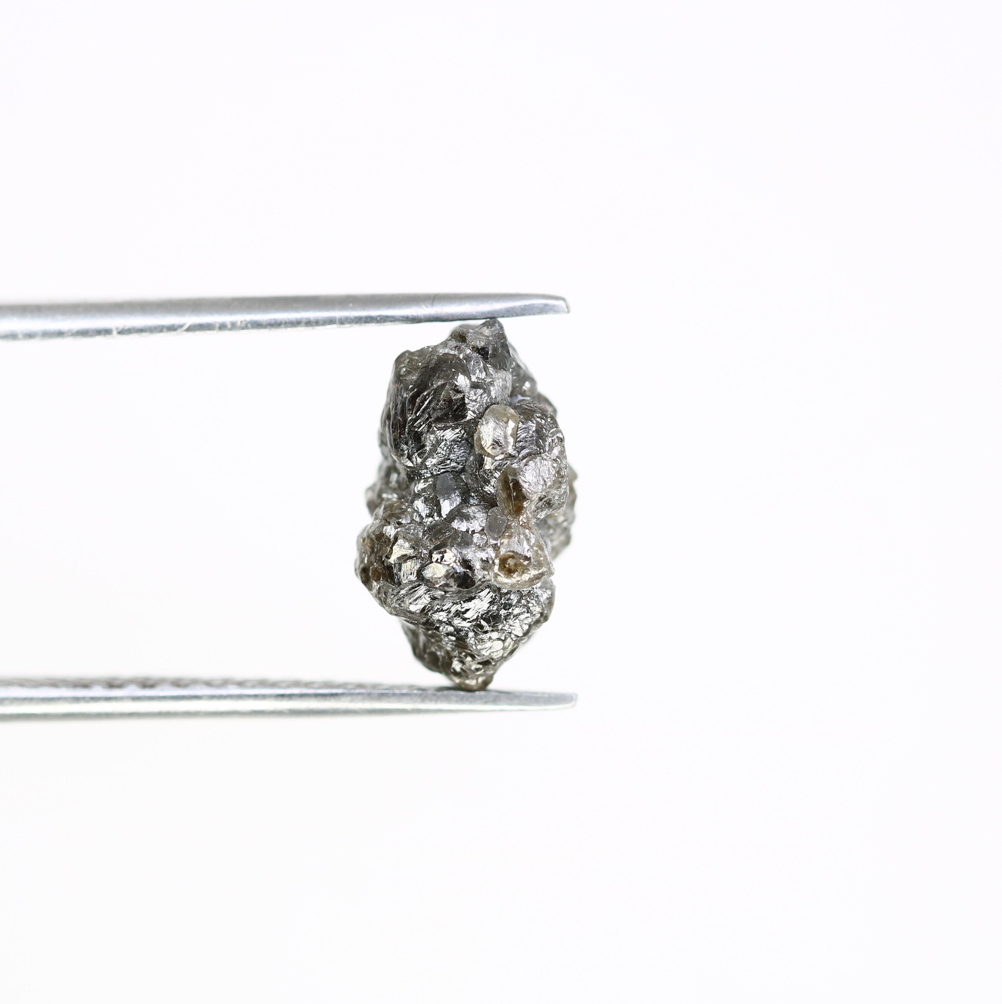 4.75 Carat 12.10 MM Grey Color Natural Loose Raw Rough Diamond For Wedding Ring