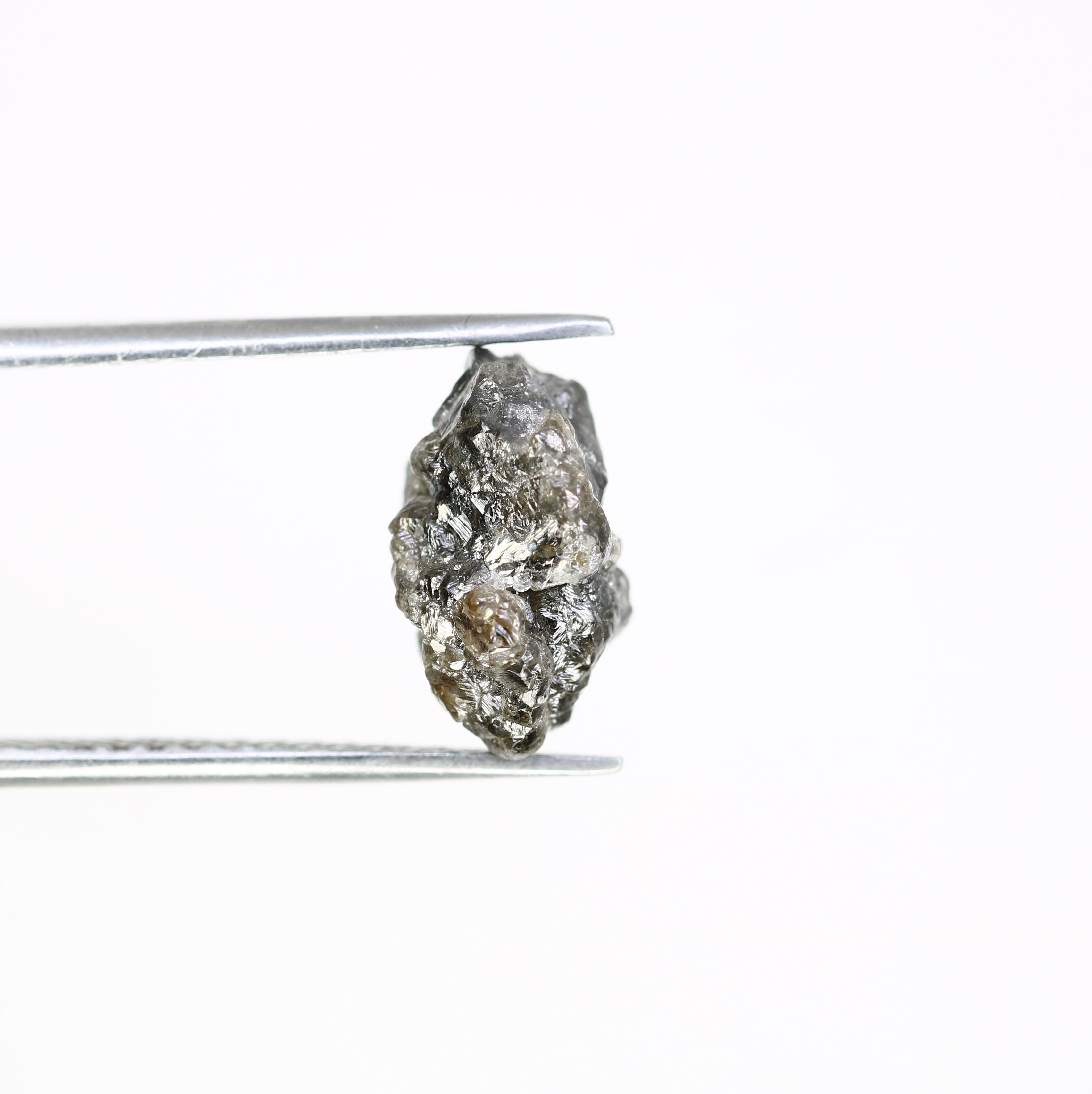 4.75 Carat 12.10 MM Grey Color Natural Loose Raw Rough Diamond For Wedding Ring