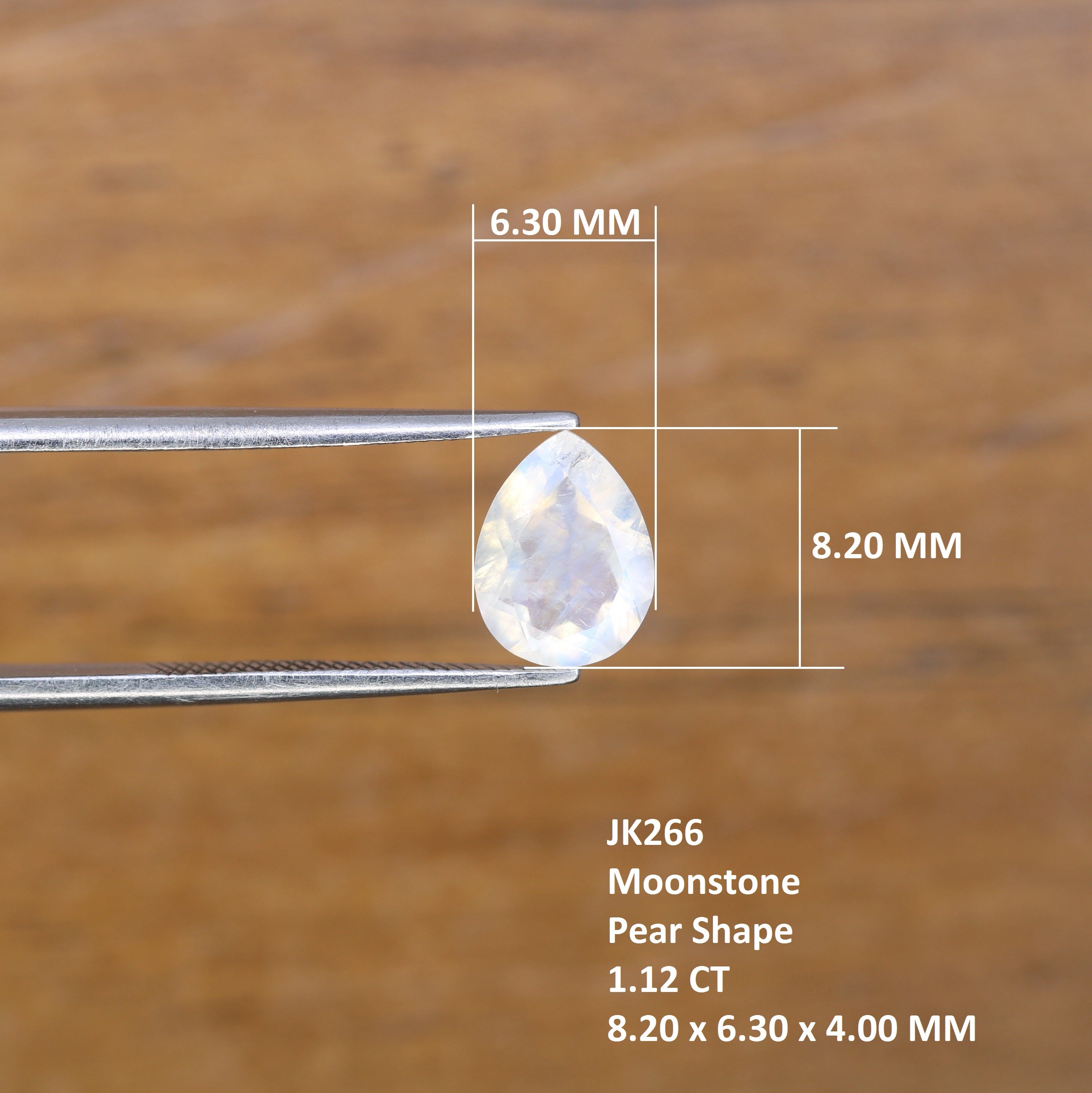 1.12 CT MoonStone Pear Shape White Gemstone For Engagement Ring