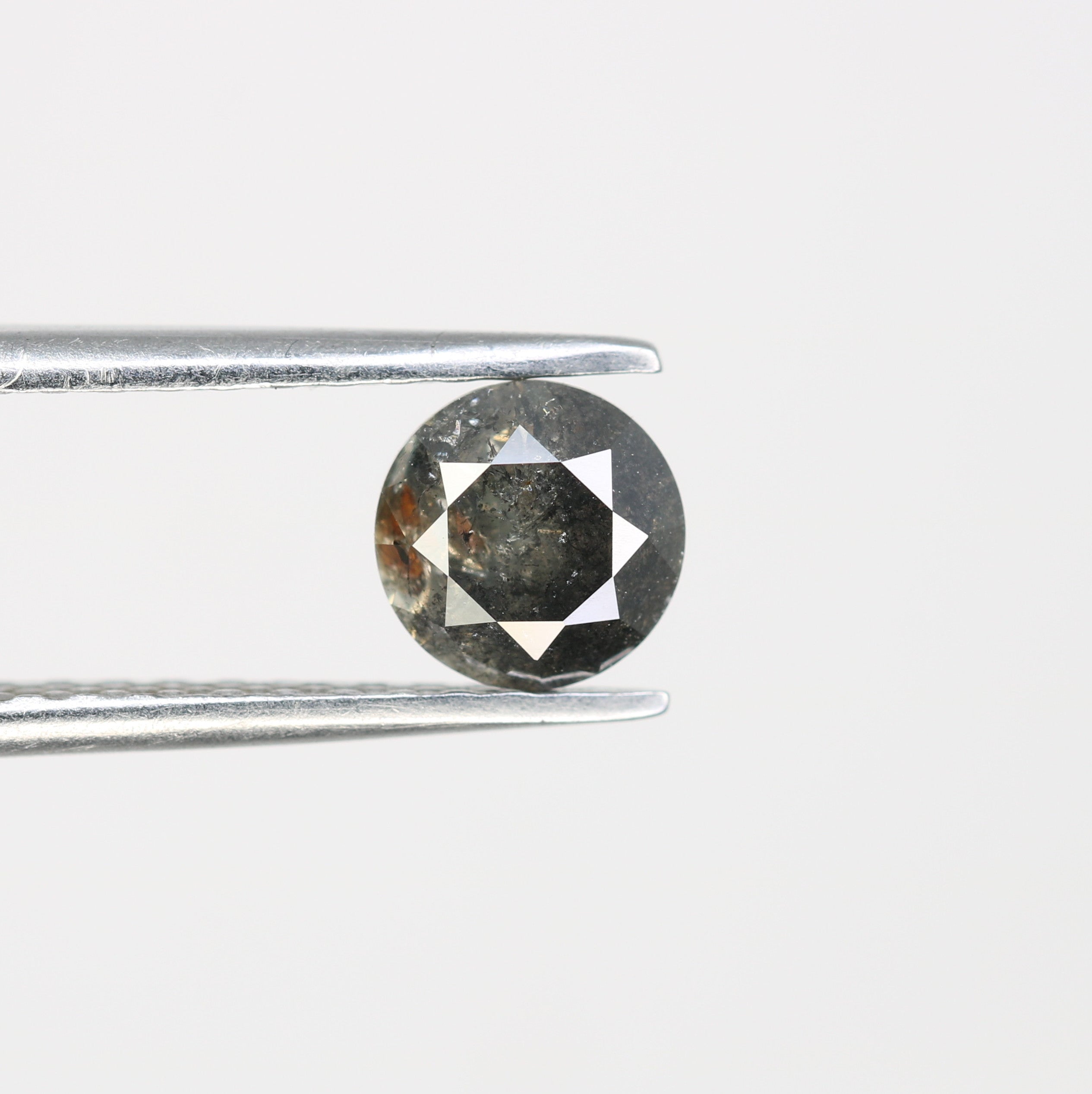 1.00 Carat Loose Salt And Pepper Diamond Ring Round Brilliant Cut Diamond For Galaxy Ring