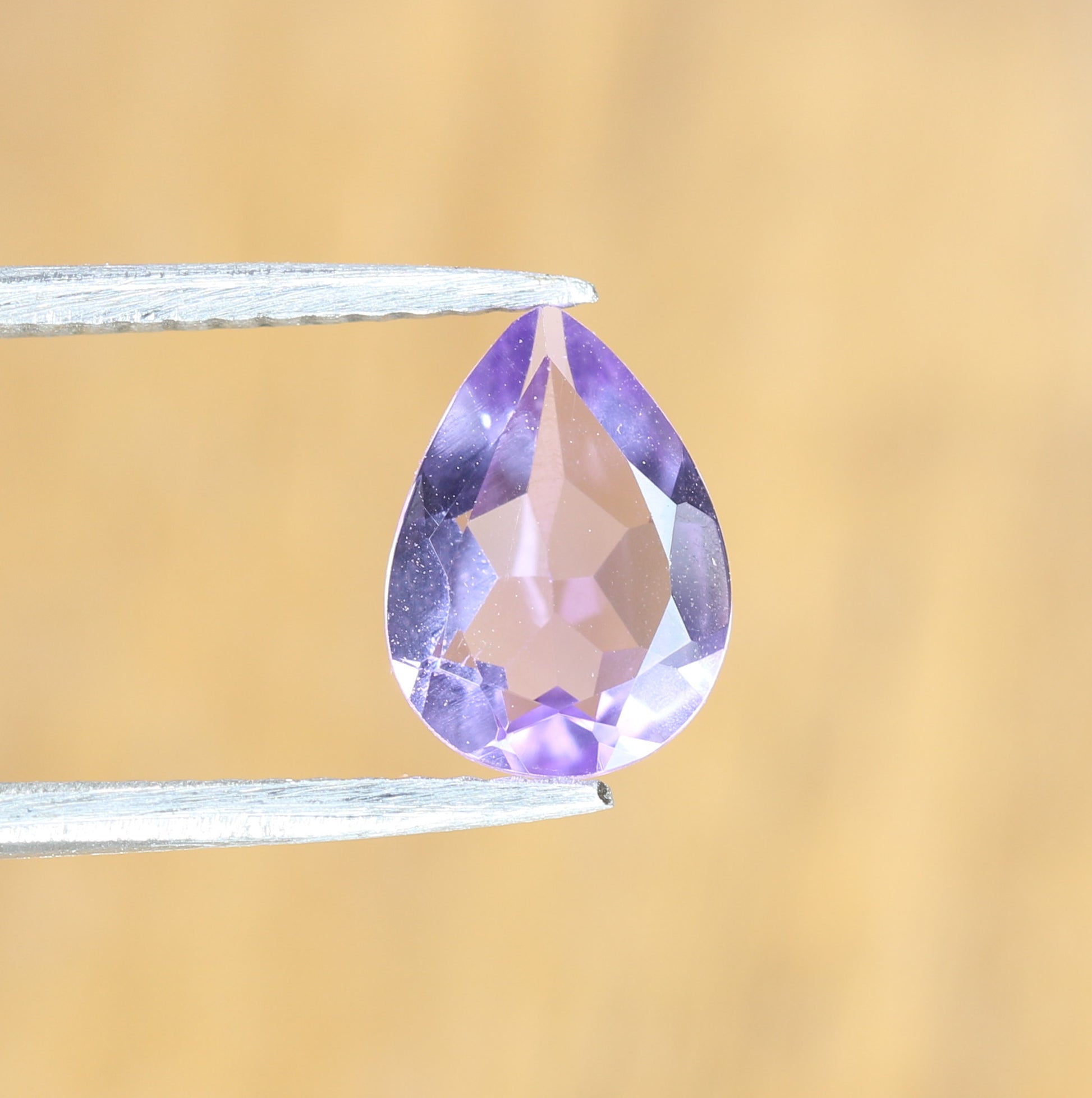 CT MM Beautiful Purple Amethyst Pear Shape Loose Galaxy