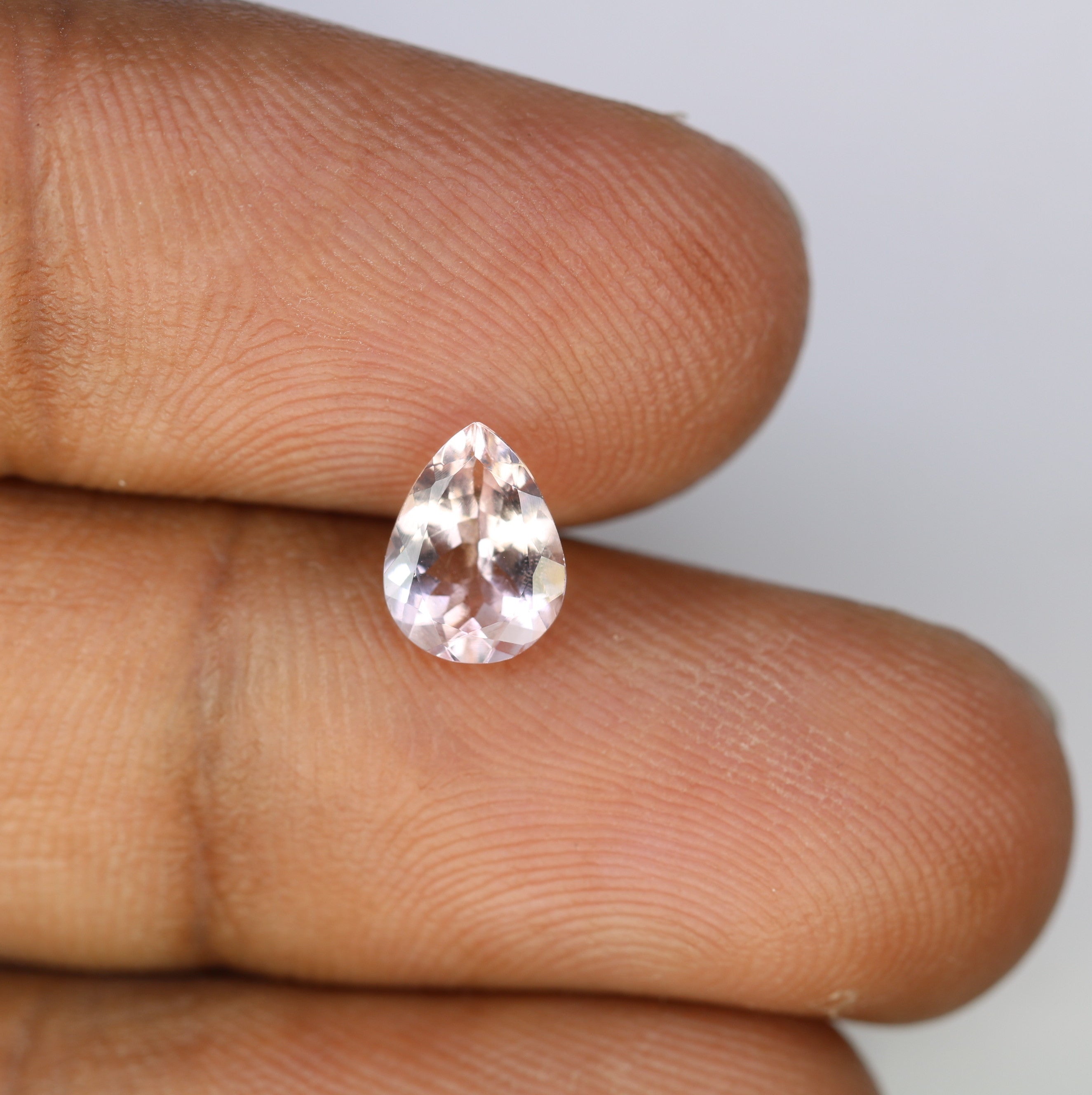 0.97 CT Morganite Pear Stone Pink 8.10 MM Gemstone For Engagement Ring
