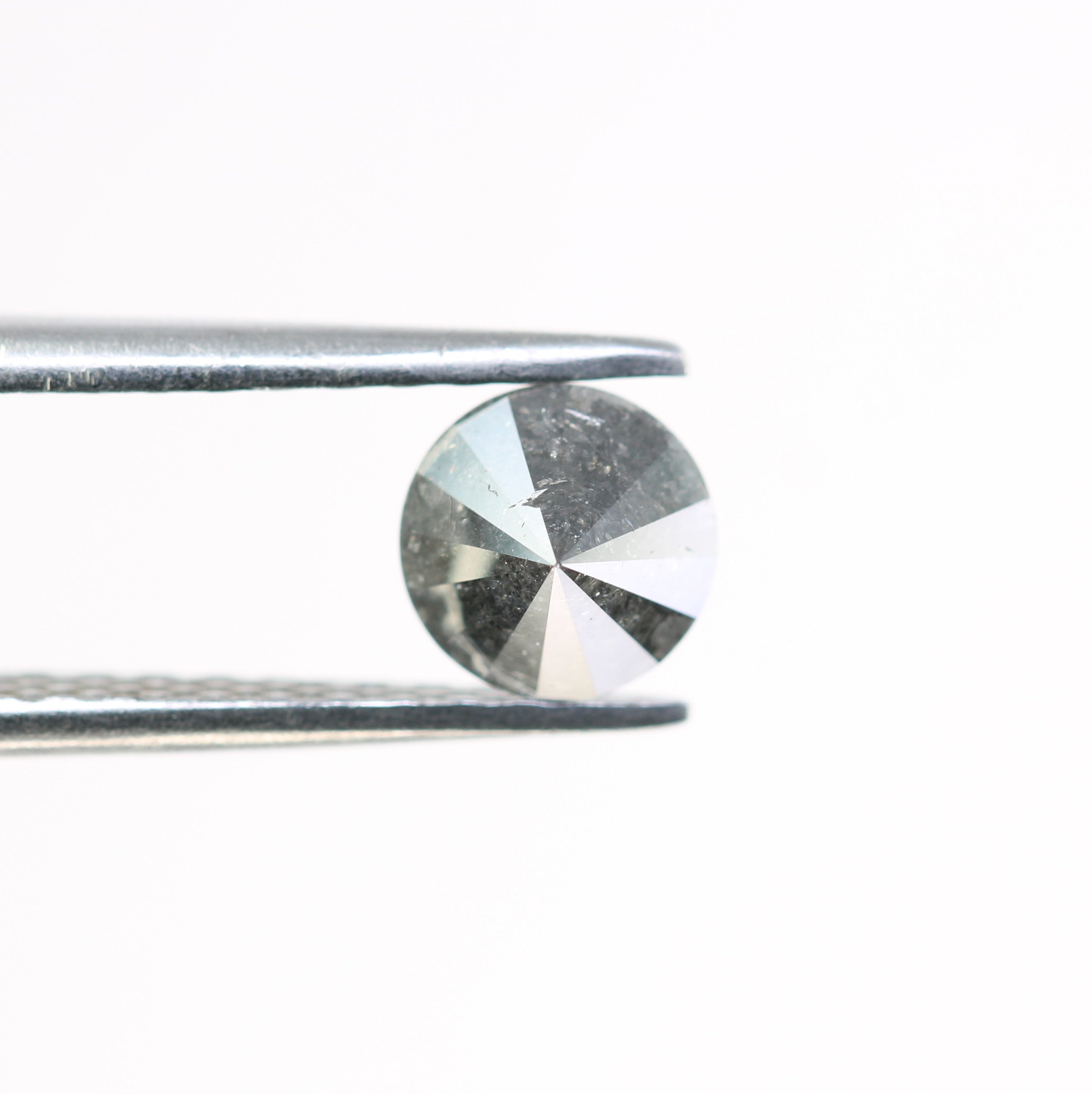 0.79 Carat 5.5 MM Salt And Pepper Round Brilliant Cut Diamond For Wedding Ring