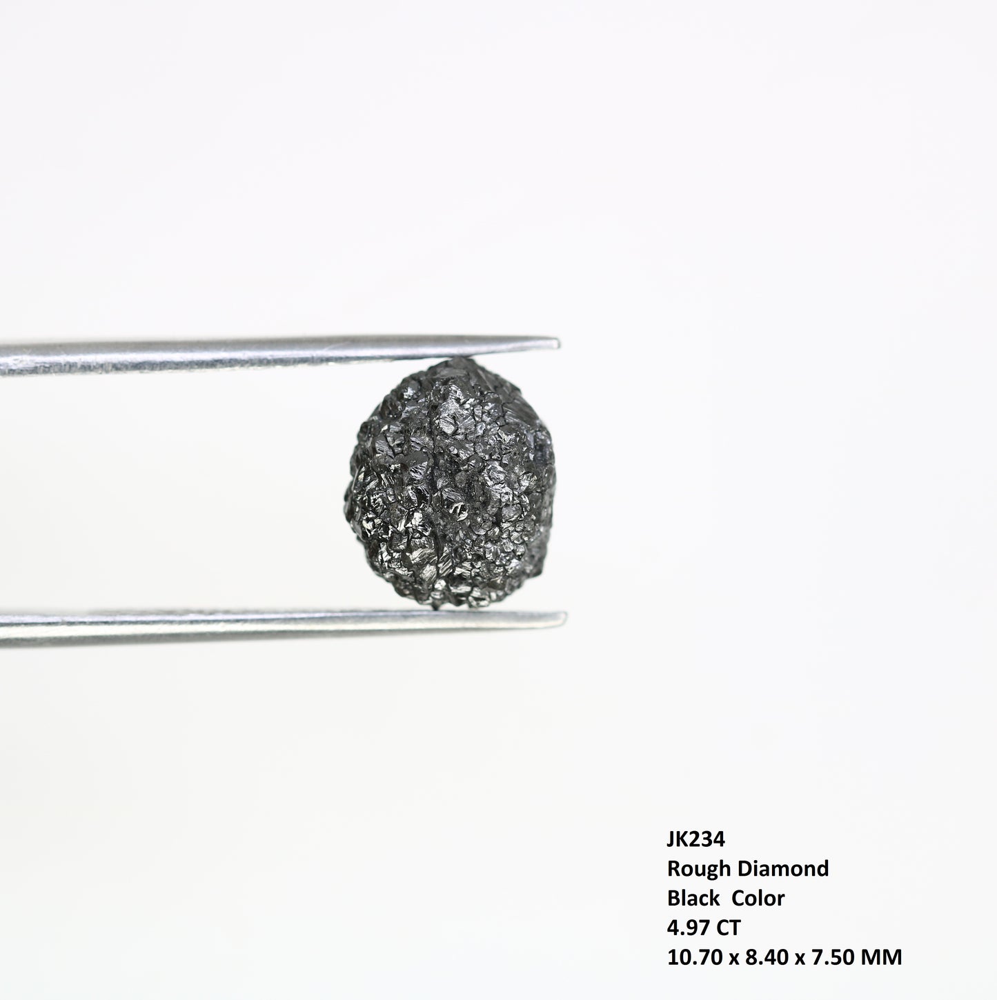 4.97 Carat Black Color Loose Antique Raw Uncut Rough Diamond For Wedding Ring