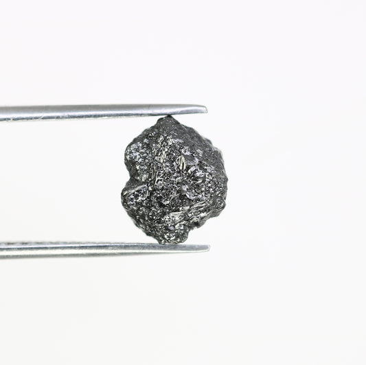 3.70 Carat Black Color Loose Uncut Raw Rough Diamond For Wedding Ring