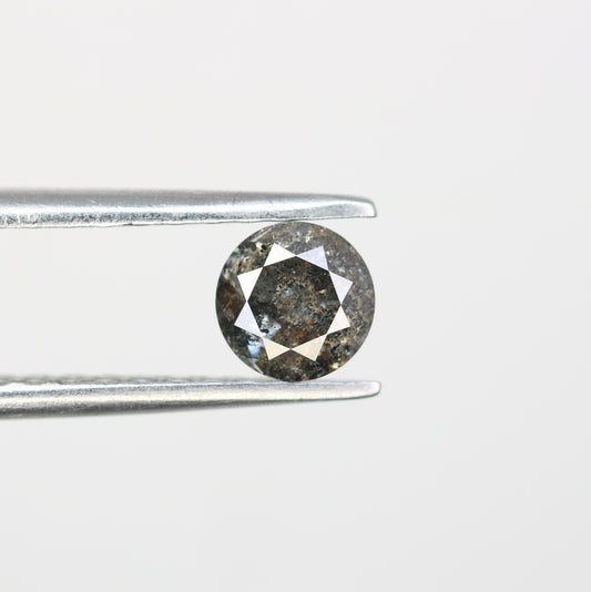 0.52 Carat Salt And Pepper Round Brilliant Cut Diamond For Galaxy Ring - JayKrishna Diamond