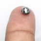 1.24 CT 5.90 MM Round Rose Cut Salt And Pepper Diamond For Galaxy Ring