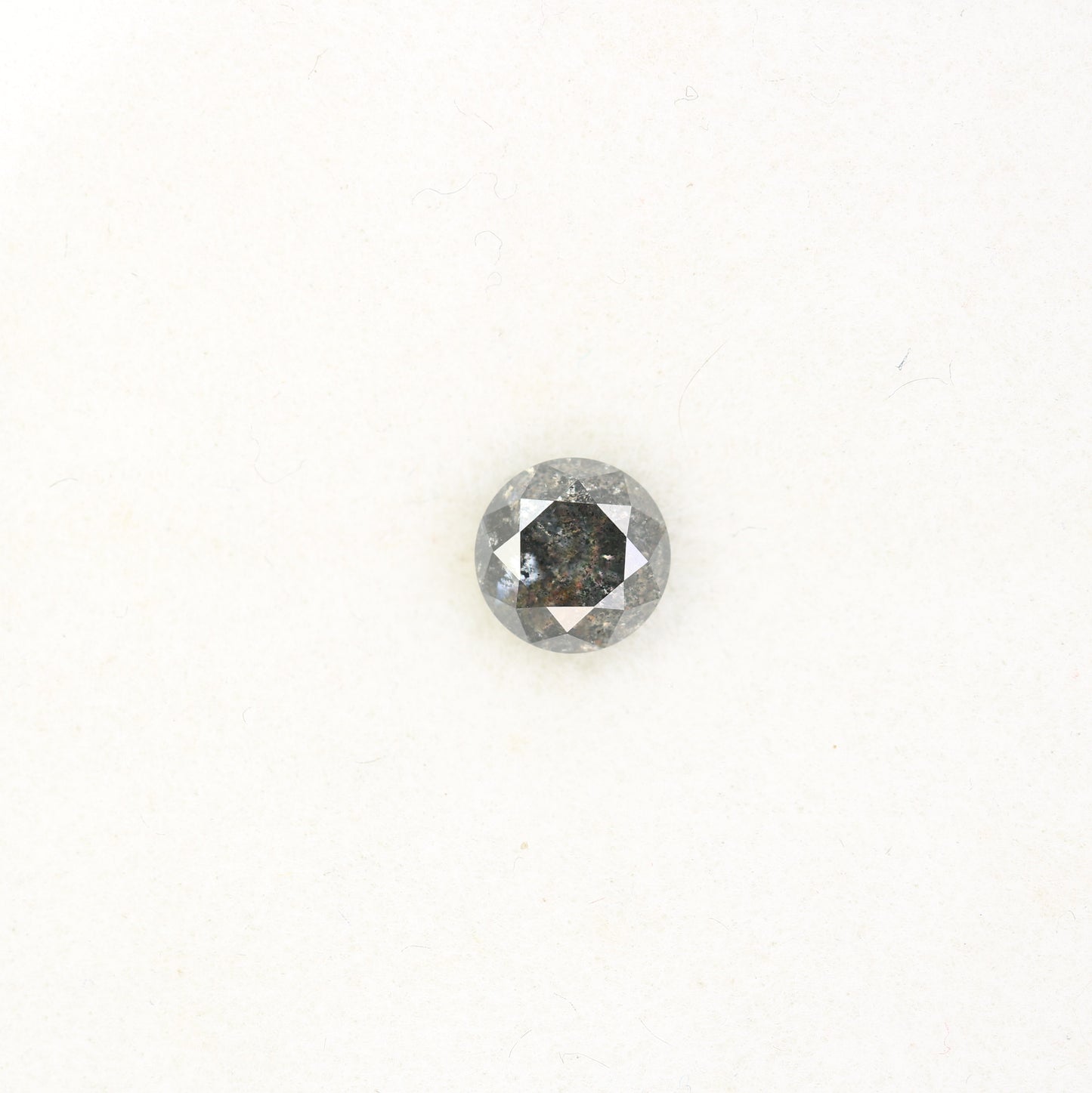 0.52 Carat Salt And Pepper Round Brilliant Cut Diamond For Galaxy Ring