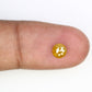 0.71 CT 5.30 x 2.70 MM Polished Round Rose Cut Fancy Yellow Natural Diamond For Proposal Ring