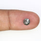 0.91 CT 5.90 MM Round Rose Cut Salt And Pepper Diamond For Galaxy Ring