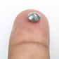 0.91 CT 5.90 MM Round Rose Cut Salt And Pepper Diamond For Galaxy Ring