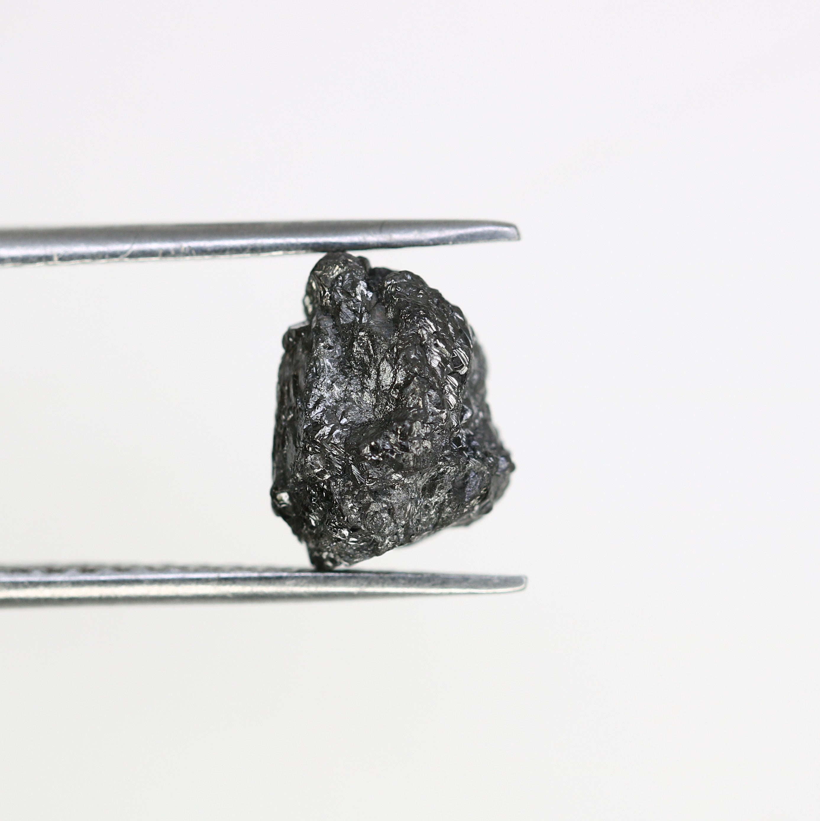 4.23 Carat Jet Black Gray Color Natural Loose Antique Raw Diamond For Rough Diamond Ring