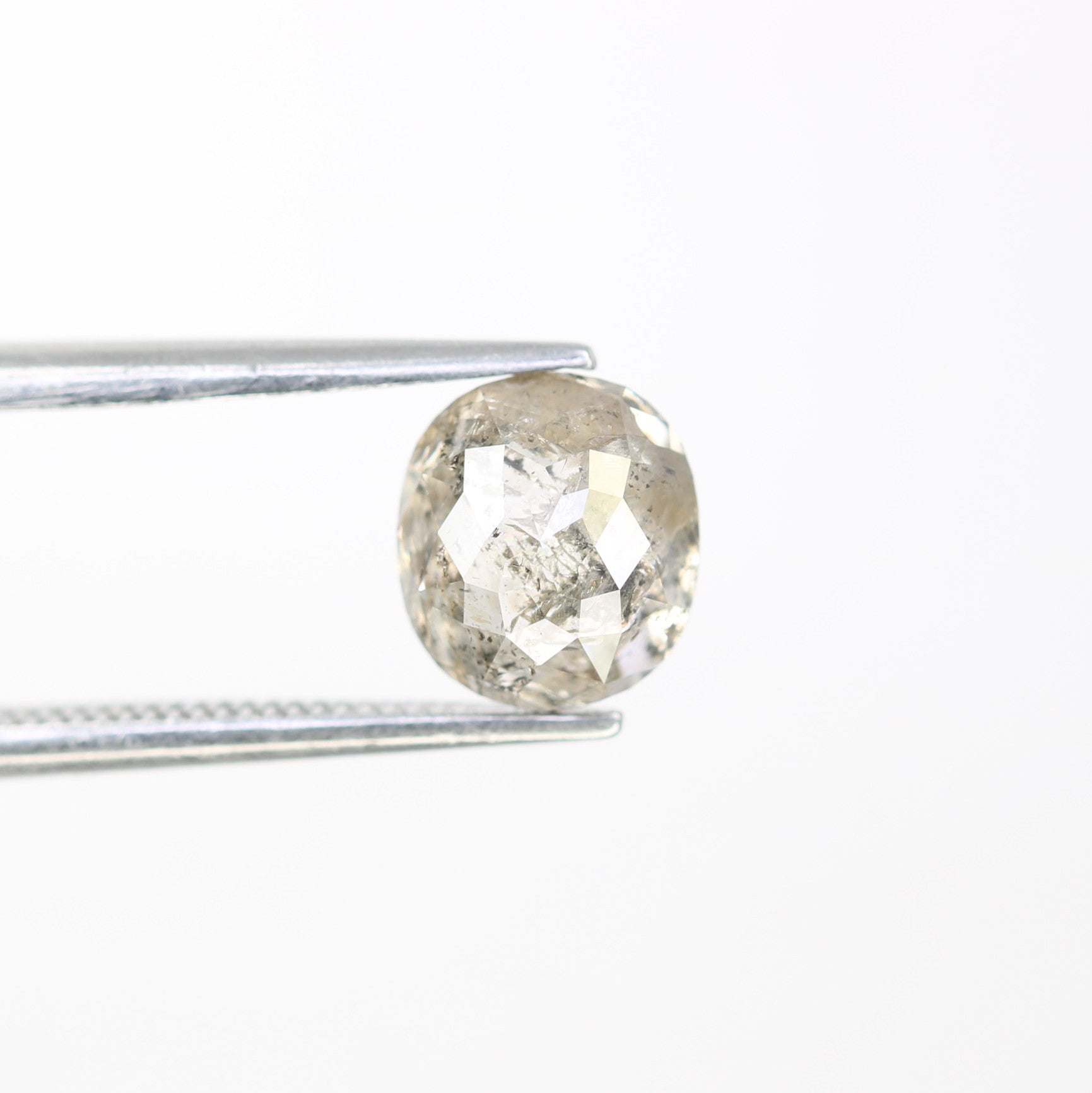 1.93 CT Salt And Pepper Oval Shape Natural Diamond For Proposal Ring
