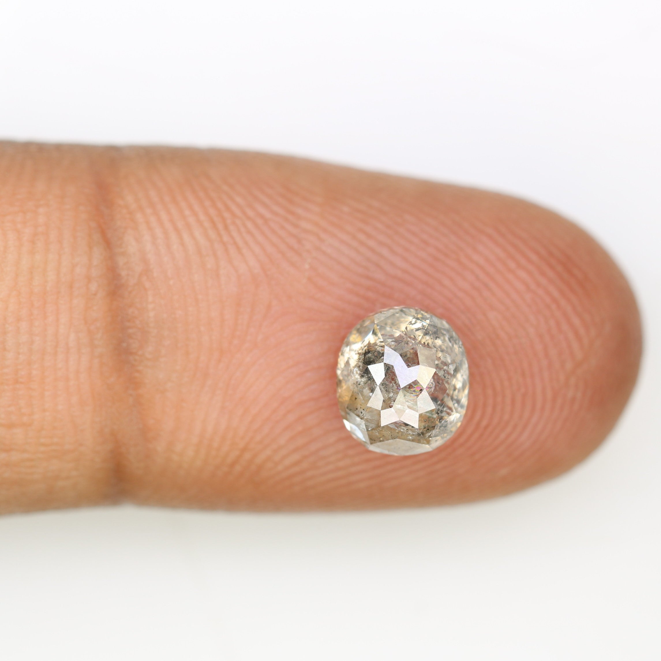 1.93 CT Salt And Pepper Oval Shape Natural Diamond For Proposal Ring