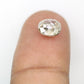 1.93 CT Salt And Pepper Oval Shape Natural Diamond For Proposal Ring