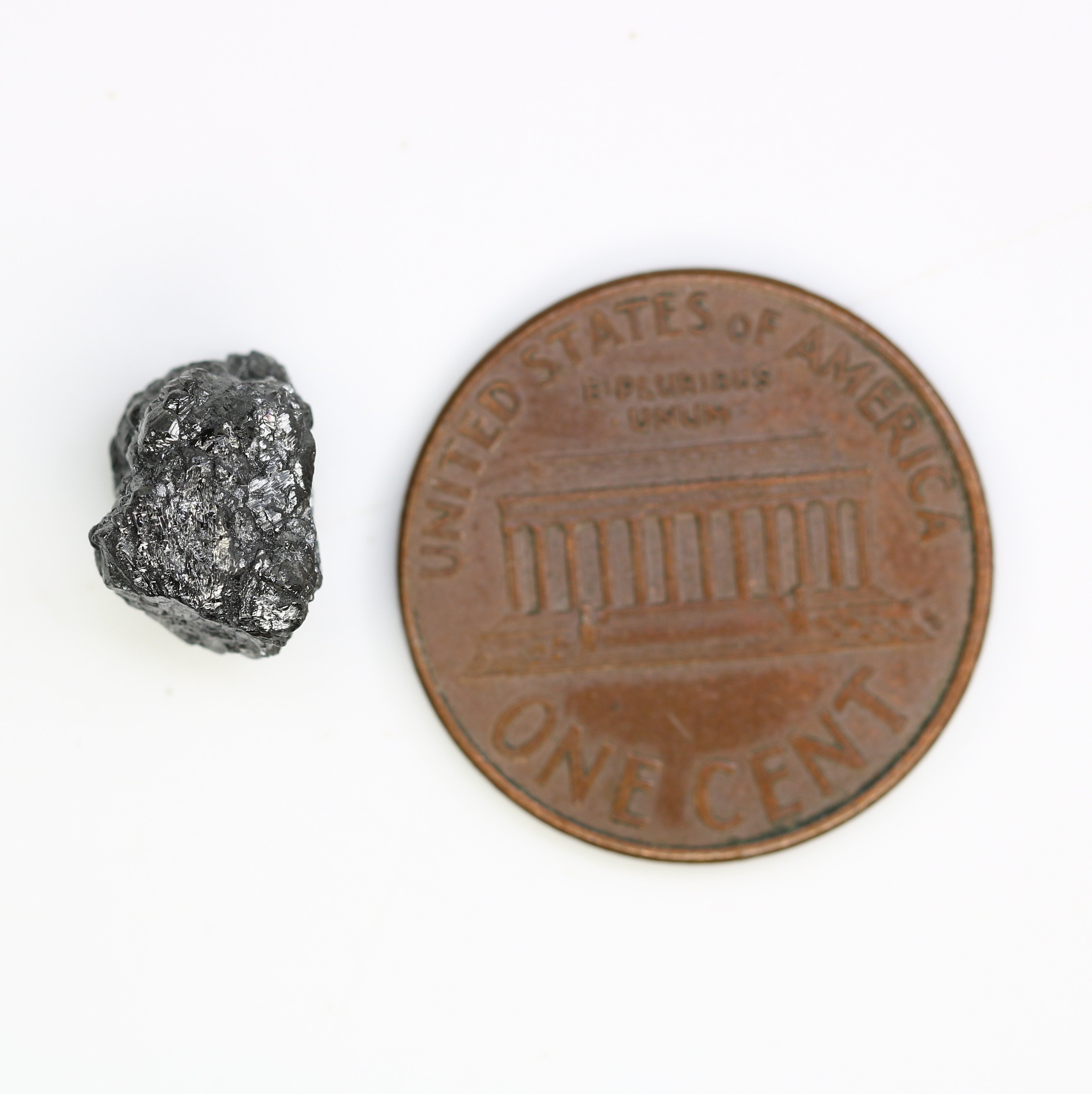 4.23 Carat Jet Black Gray Color Natural Loose Antique Raw Diamond For Rough Diamond Ring