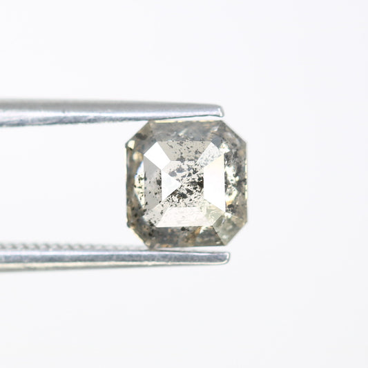 0.99 Carat Salt And Pepper Color Natural Loose Asscher Shape Diamond For Wedding Ring
