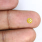 0.67 CT 4.80 x 3.10 MM Fancy Yellow Round Rose Cut Diamond For Promise Ring