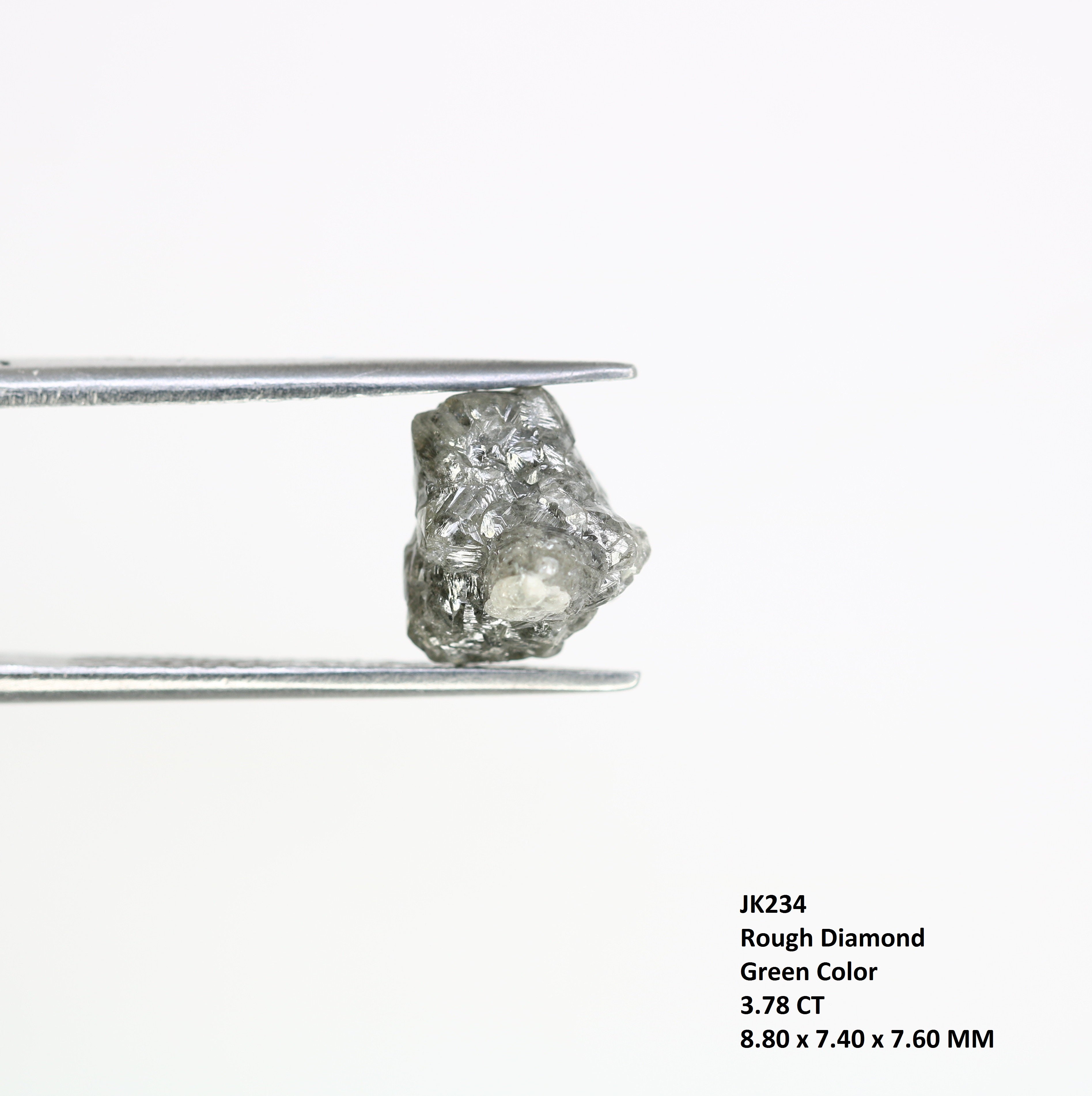 3.78 Carat Grey Color Natural Rough Diamond Loose Raw Diamond For Wedding Ring