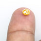 0.77 CT 5.00 MM Fancy Yellow Loose Round Rose Cut Natural Diamond For Proposal Ring