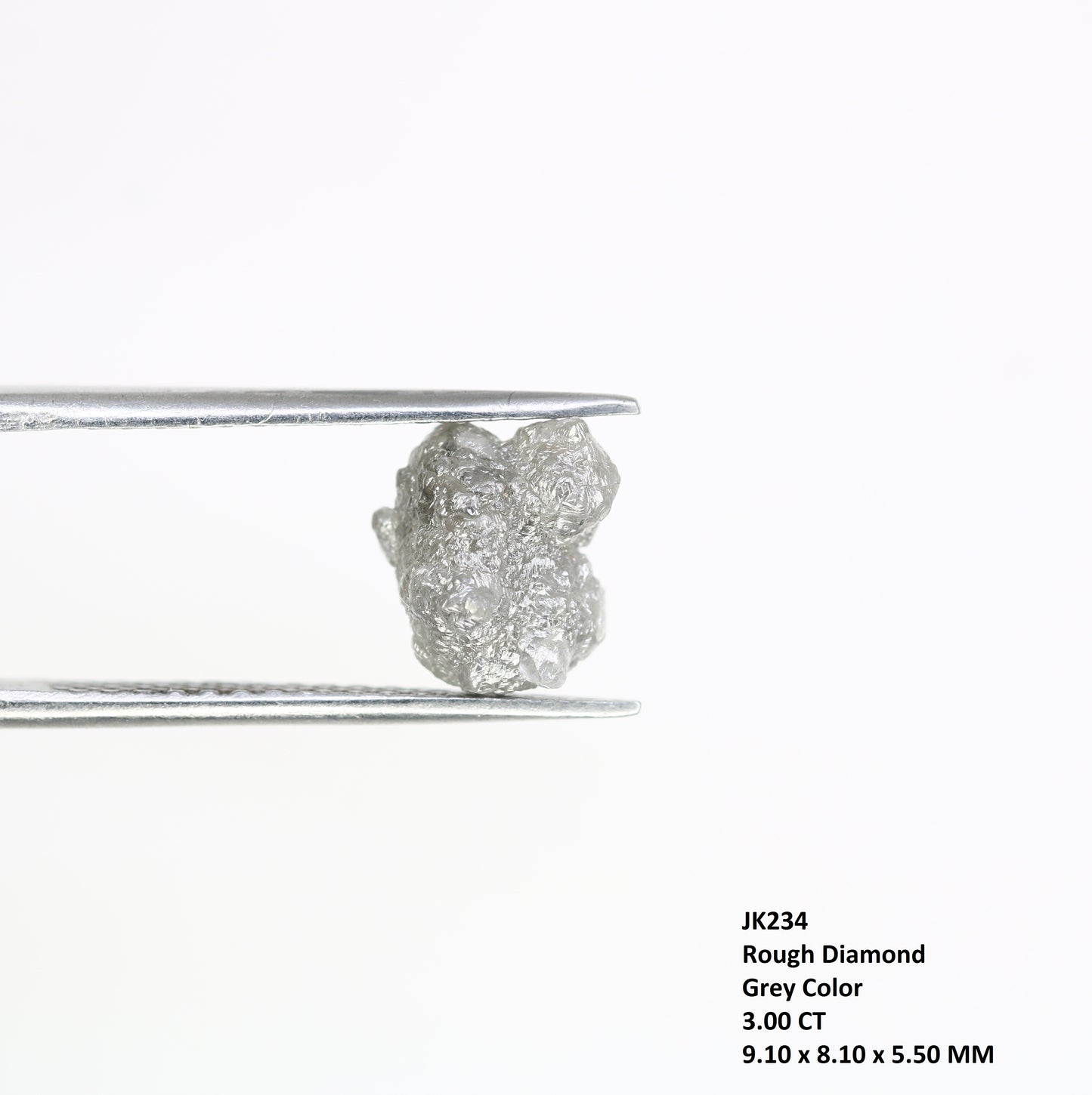 3.00 Carat irregular Raw Grey Color Natural Loose Rough Diamond For Wedding Ring