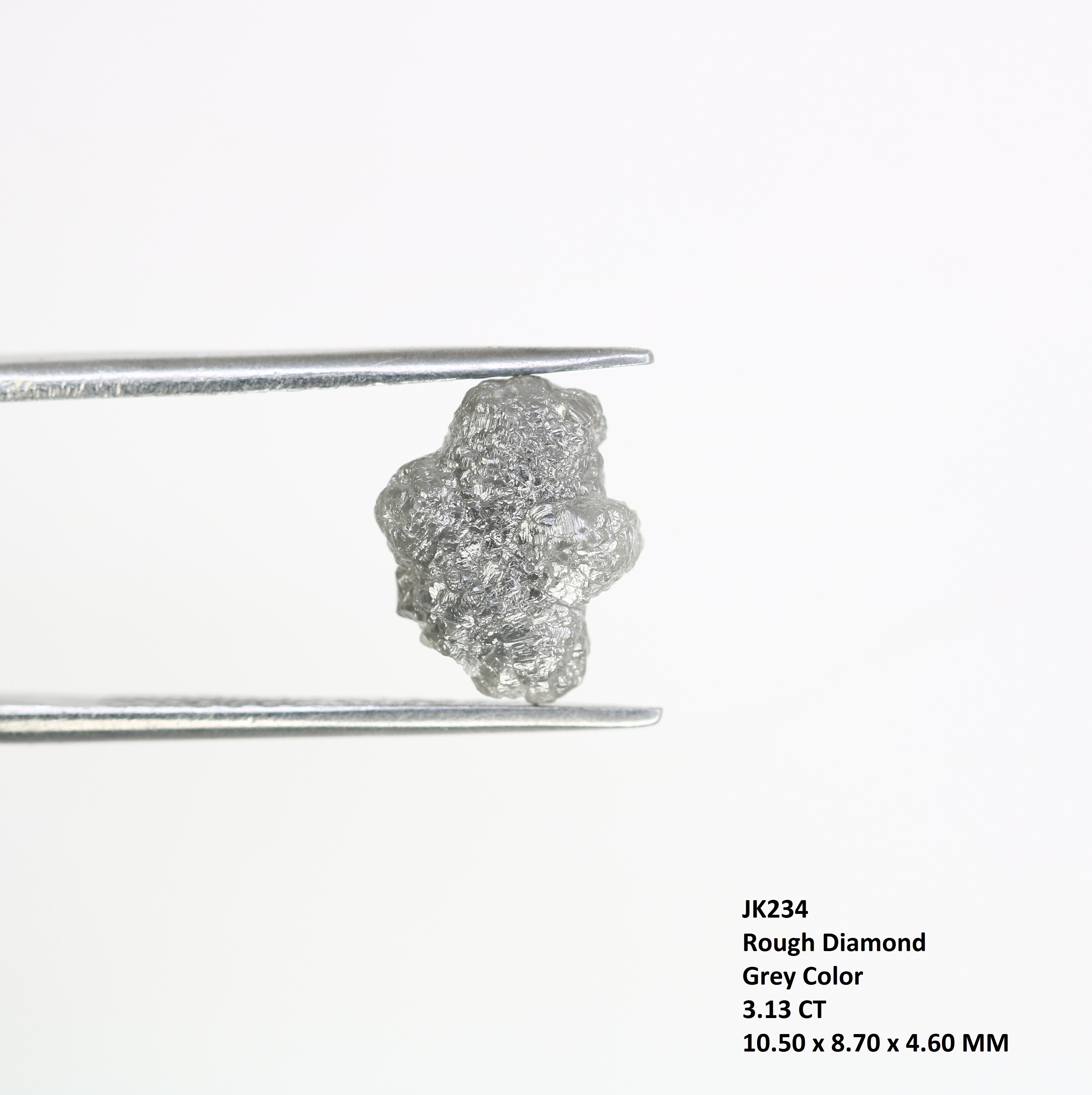 3.13 Carat Grey Color Uncut Raw Natural Loose Antique Rough Diamond For Galaxy Diamond Ring