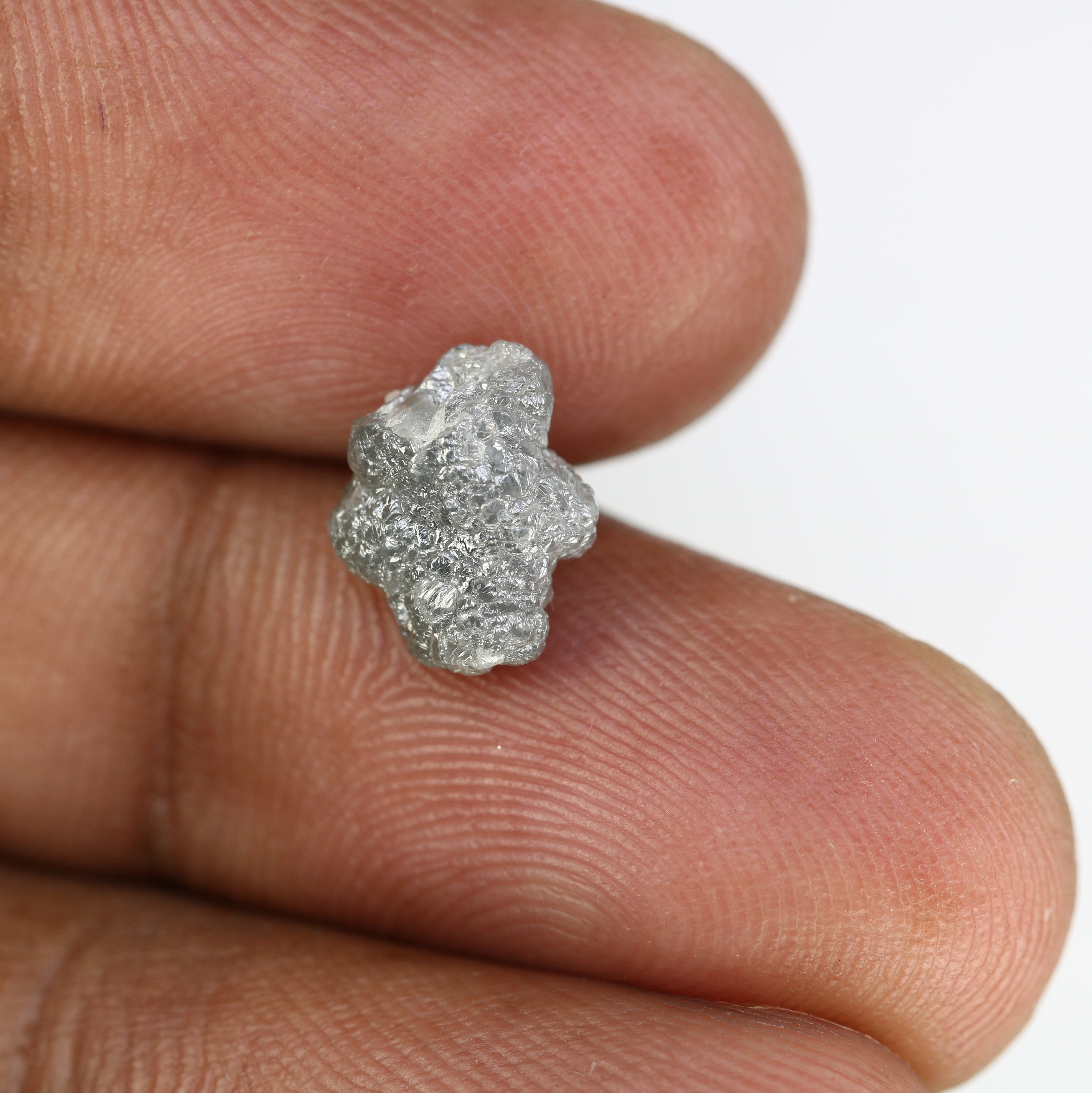 3.13 Carat Grey Color Uncut Raw Natural Loose Antique Rough Diamond For Galaxy Diamond Ring