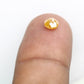 0.58 CT Polished Round Rose Cut Natural Yellow Diamond For Designer Ring