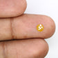 0.58 CT Polished Round Rose Cut Natural Yellow Diamond For Designer Ring