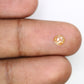 0.57 CT Fancy Peach Natural Round Brilliant Cut 4.90 MM Beautiful Diamond For Wedding Ring