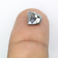 1.73 Carat Half Moon Shape Natural Salt And Pepper Diamond For Wedding Ring