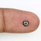 0.52 CT 4.60 MM Natural Brown Round Rose Cut Loose Diamond For Galaxy Ring