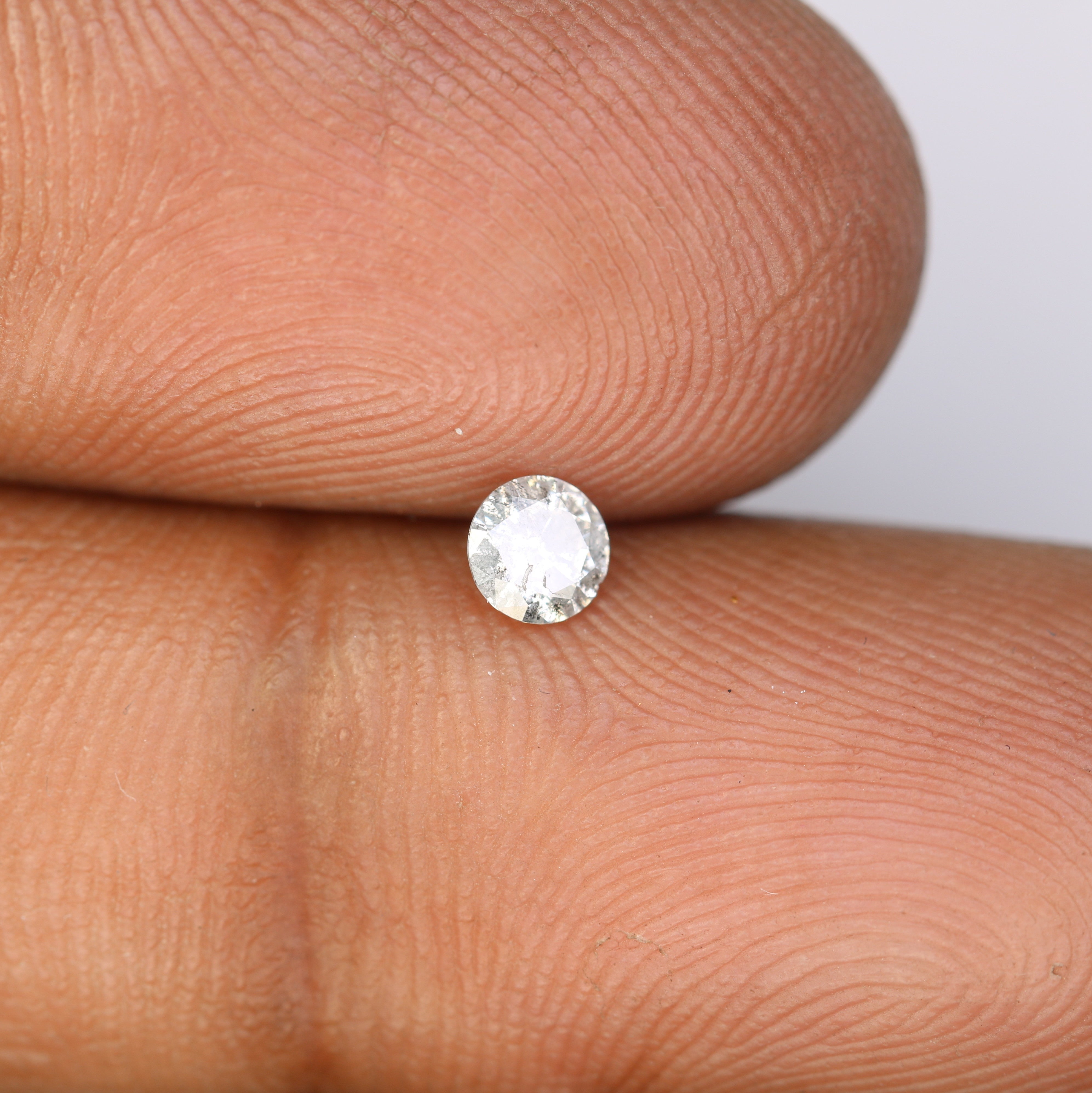 0.19 CT Salt And Pepper Loose Round Brilliant Cut Diamond For Galaxy Ring