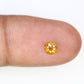 0.45 CT Fancy Yellow Polished Round Rose Cut 4.40 MM Diamond For Designer Ring