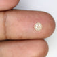 0.49 CT Natural Grey Color Round Rose Cut Diamond For Statement Ring