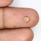 0.67 CT 5.50 x 2.60 MM Round Rose Cut Peach Diamond For Proposal Ring