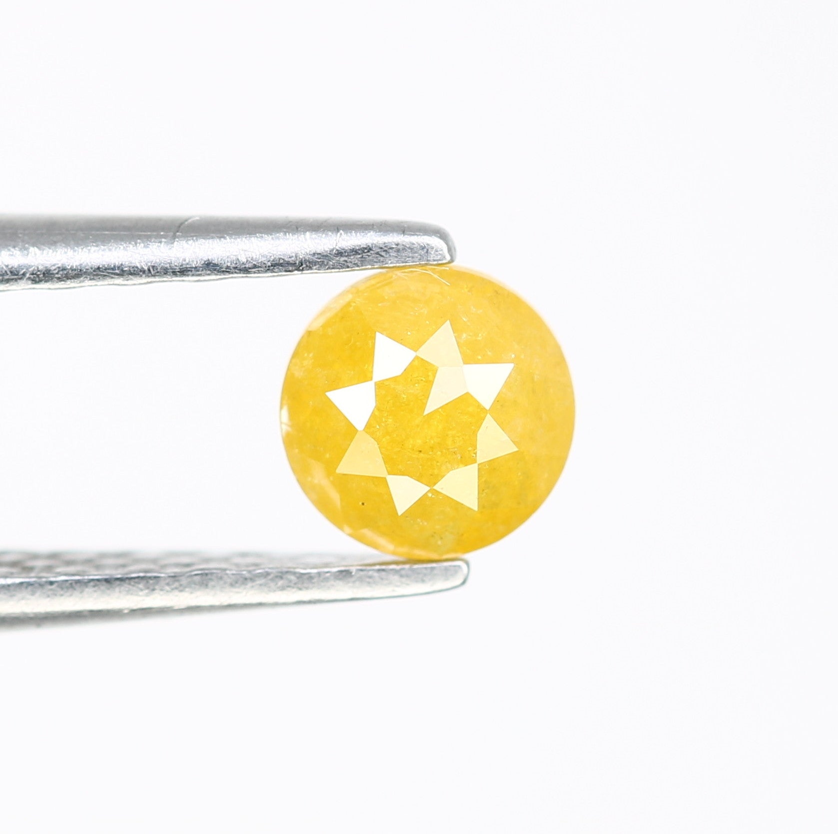 0.46 CT 4.60 MM Round Rose Cut Antique Yellow Loose Diamond For Designer Ring