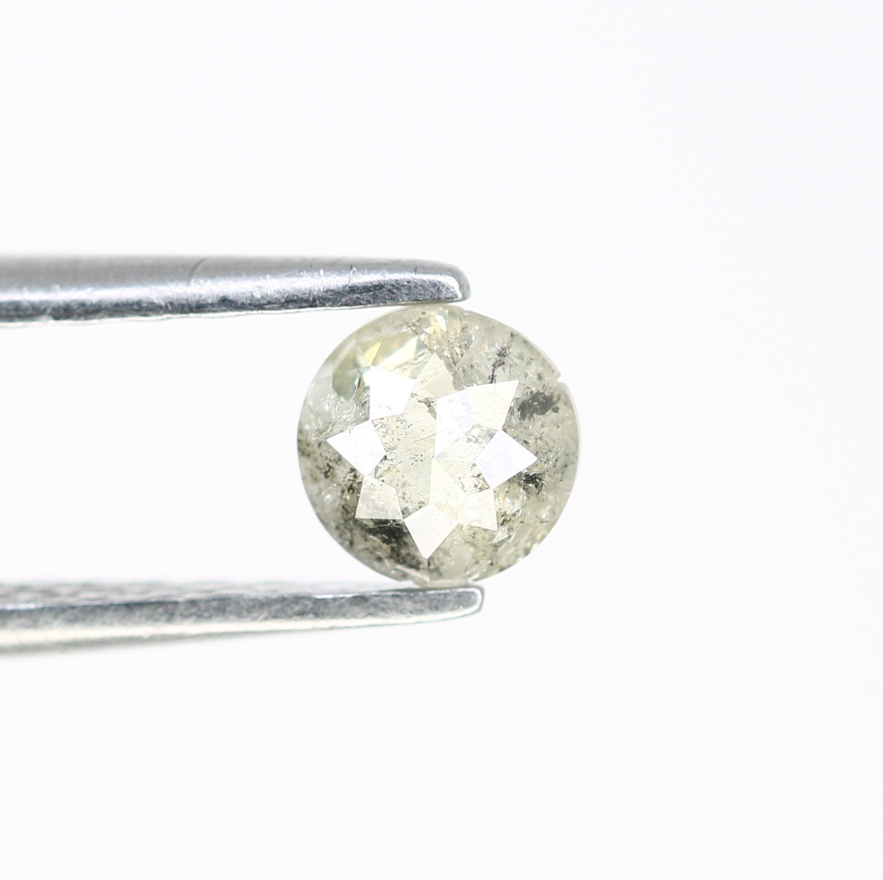 0.40 CT Grey Round Rose Cut  4.50 MM Loose Galaxy Diamond For Statement Ring