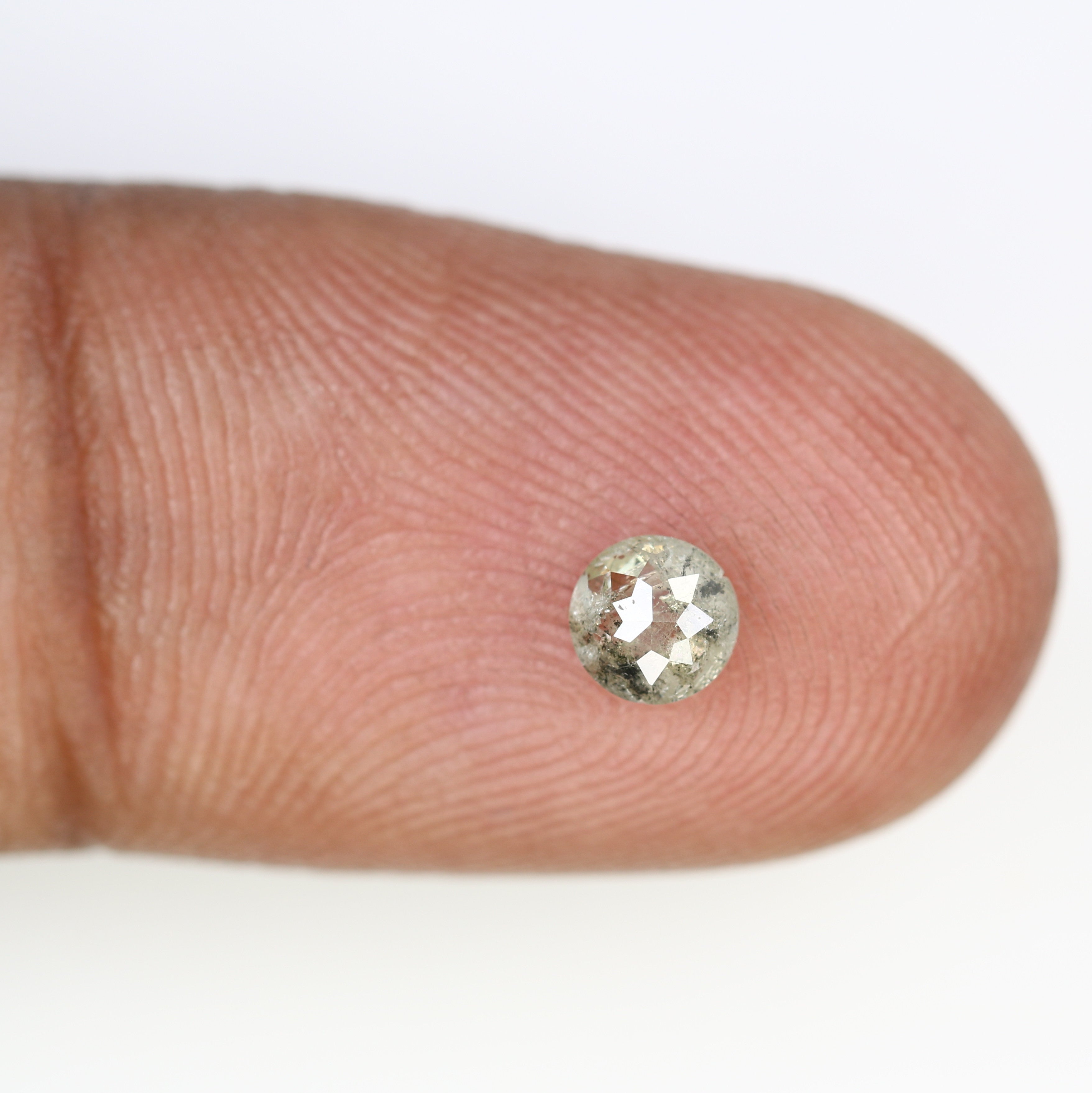 0.40 CT Grey Round Rose Cut  4.50 MM Loose Galaxy Diamond For Statement Ring