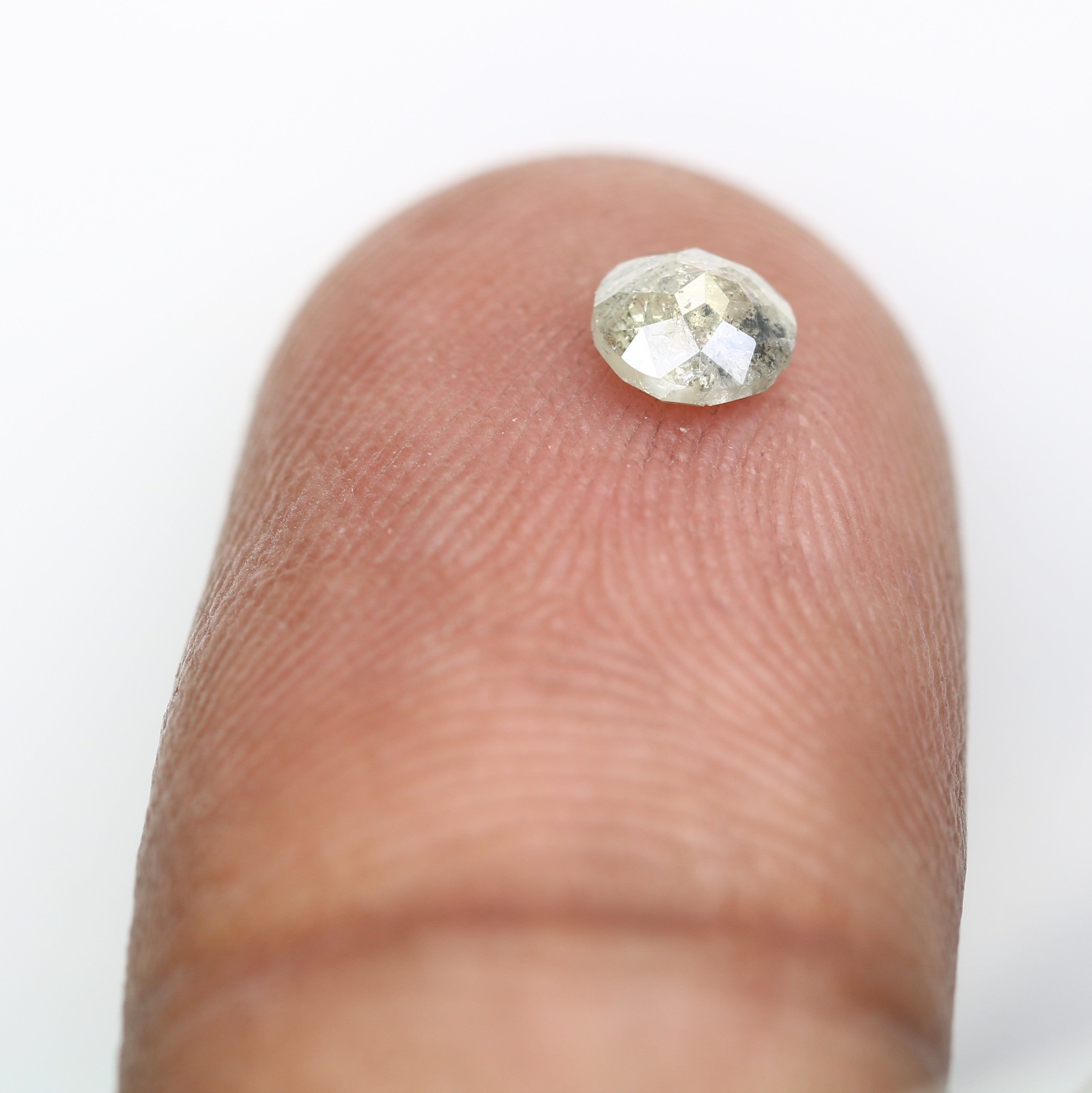 0.40 CT Grey Round Rose Cut  4.50 MM Loose Galaxy Diamond For Statement Ring
