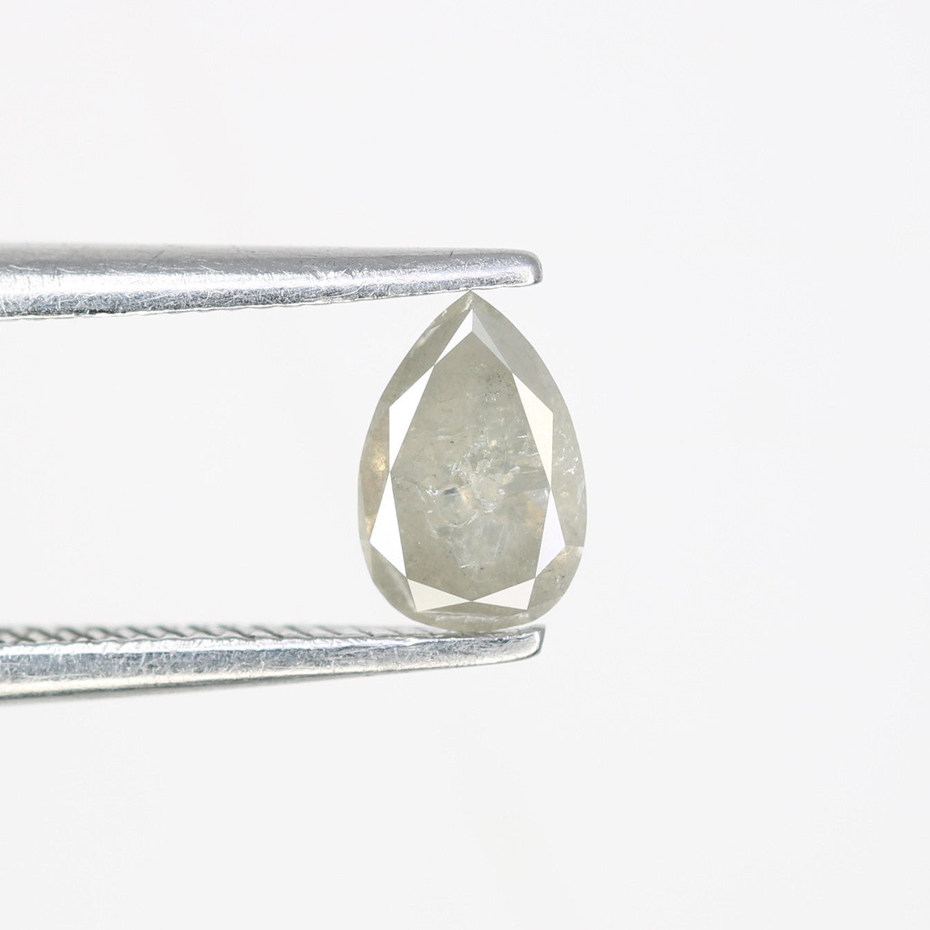 0.39 CT 6.00 MM Loose Grey Pear Shaped Diamond For Promise Ring