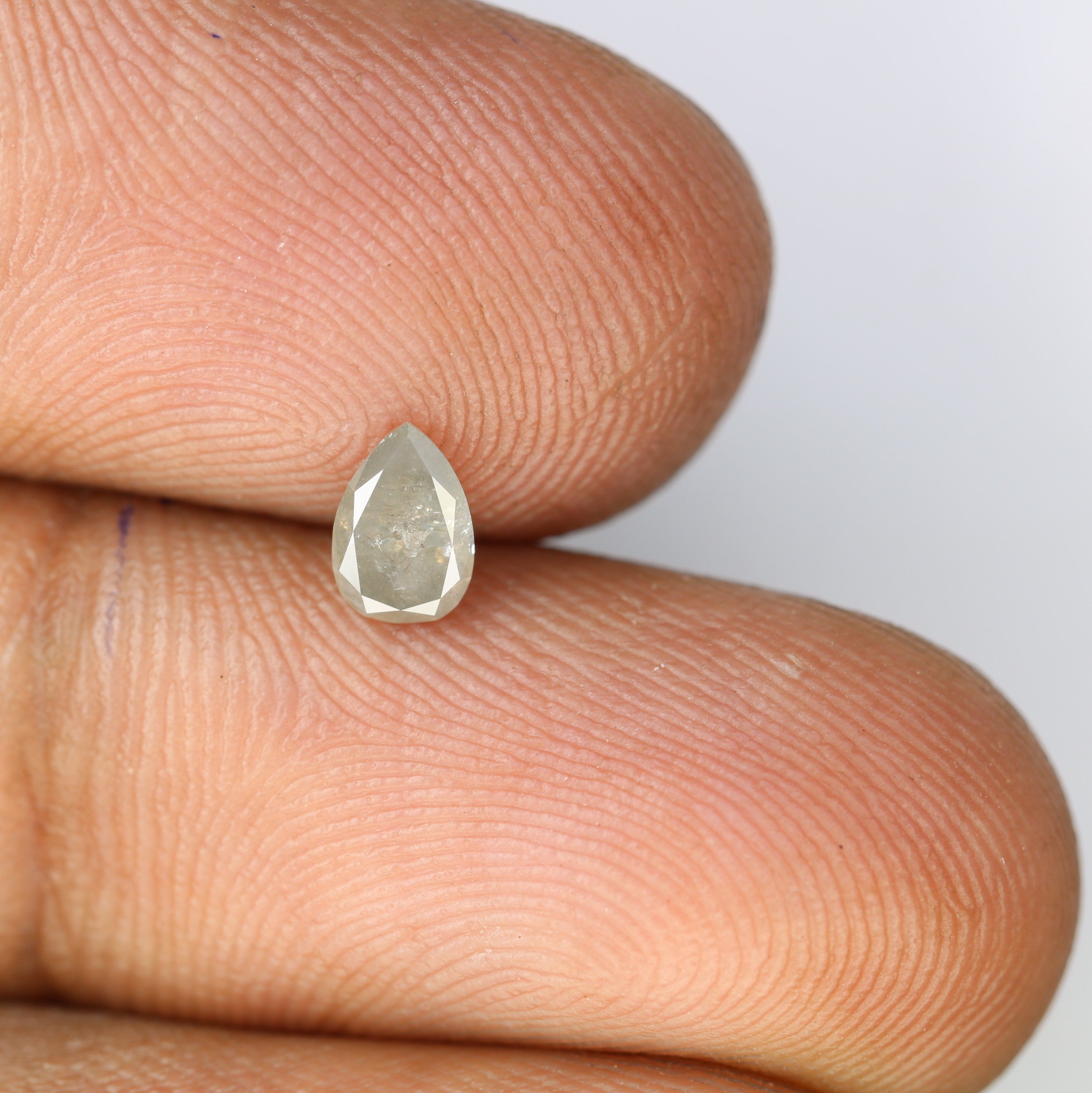 0.39 CT 6.00 MM Loose Grey Pear Shaped Diamond For Promise Ring