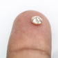 0.44 CT 4.60 MM Round Rose Cut Salt And Pepper Diamond For Galaxy Ring