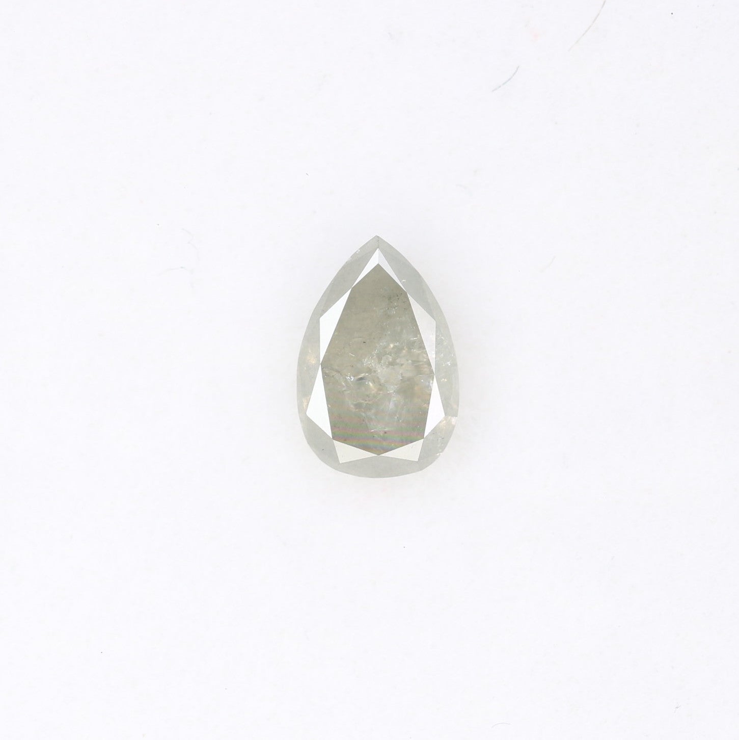 0.39 CT 6.00 MM Loose Grey Pear Shaped Diamond For Promise Ring