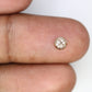0.44 CT 4.60 MM Round Rose Cut Salt And Pepper Diamond For Galaxy Ring