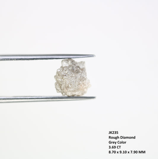 3.69 CT Raw Rough Uncut Grey Diamond For Engagement Ring