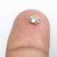 0.40 CT 4.50 x 2.20 MM Round Rose Cut Salt And Pepper Loose Diamond For Proposal Ring